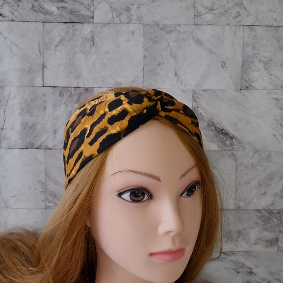 Leopard Print Headband, Twisted Headband - Picture 7 of 7